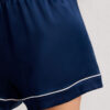 Piped Silk Shorts