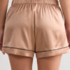 Piped Silk Shorts