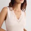 Pretty Flower Modal and Lace Tank Top