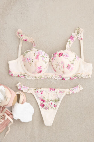 Pretty Flowers Print Sofia Balconette Bra
