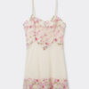 Pretty Flowers Print Tulle and Lace Babydoll