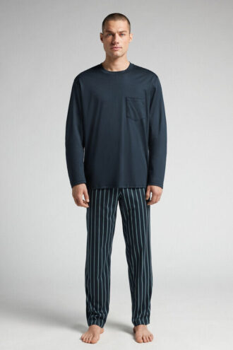 Printed Premium Mercerized Cotton Full Length Pajamas