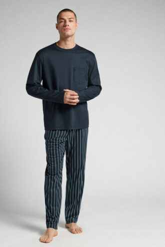 Printed Premium Mercerized Cotton Full Length Pajamas