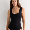 Raw Edge Cotton Bodysuit