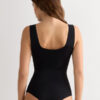 Raw Edge Cotton Bodysuit