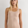 Raw Edge Round Neck Cotton Tank Top