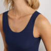 Raw Edge Round Neck Cotton Tank Top