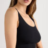 Raw Edge Round Neck Cotton Tank Top