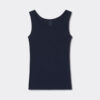 Raw Edge Round Neck Cotton Tank Top