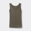 Raw Edge Round Neck Cotton Tank Top