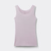 Raw Edge Round Neck Cotton Tank Top