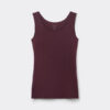 Raw Edge Round Neck Cotton Tank Top