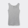 Raw Edge Round Neck Cotton Tank Top