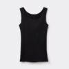 Raw Edge Round Neck Cotton Tank Top