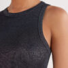 Ribbed Cotton Lame Tank Top