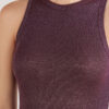 Ribbed Cotton Lame Tank Top