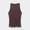 Ribbed Cotton Lame Tank Top