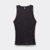 Ribbed Cotton Lame Tank Top