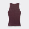 Ribbed Cotton Lame Tank Top