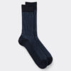 Ribbed Lisle Cotton Crew Socks