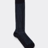 Ribbed Lisle Cotton Long Socks