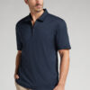 Short Sleeve Zip Polo Shirt in Premium Mercerized Cotton