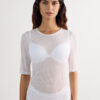 Short-Sleeved Top in Ultranatural with Cashmere