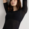 Short-Sleeved Top in Ultranatural with Cashmere
