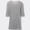 Short-Sleeved Top in Ultranatural with Cashmere