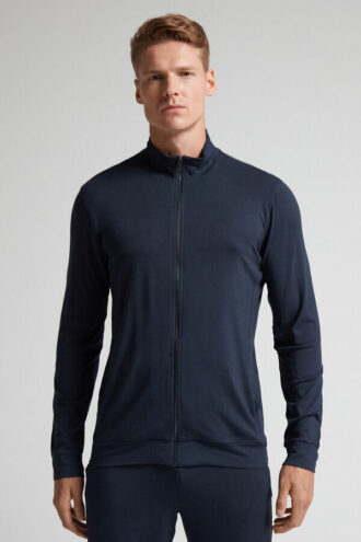 Silk and Modal Zip-Up Sweatshirt Silk and Modal Zip-Up Sweatshirt