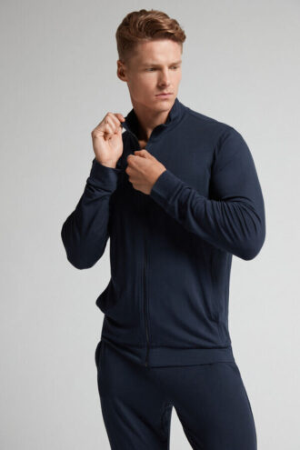 Silk and Modal Zip-Up Sweatshirt Silk and Modal Zip-Up Sweatshirt
