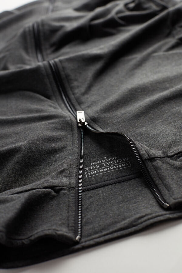 Silk and Modal Zip-Up Sweatshirt Silk and Modal Zip-Up Sweatshirt