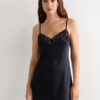 Silk Slip with Lace Insert Detail Silk Slip with Lace Insert Detail