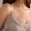 Silk Slip with Lace Insert Detail