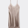 Silk Slip with Lace Insert Detail