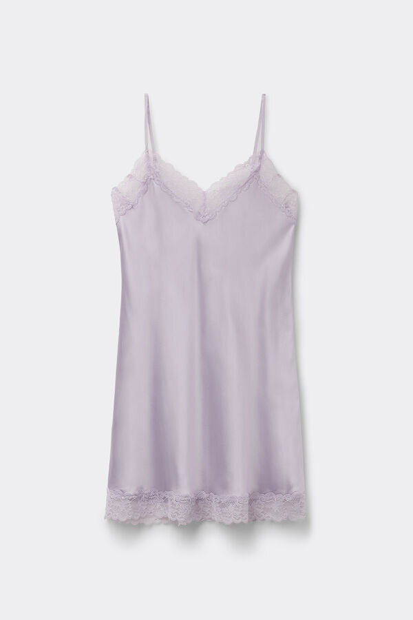 Silk Slip with Lace Insert Detail Silk Slip with Lace Insert Detail