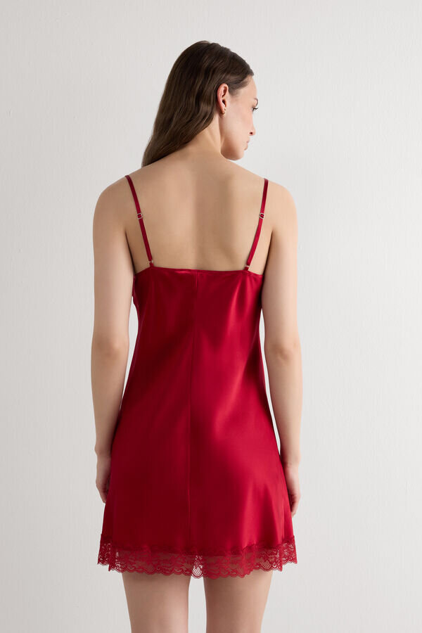 Silk Slip with Lace Insert Detail Silk Slip with Lace Insert Detail