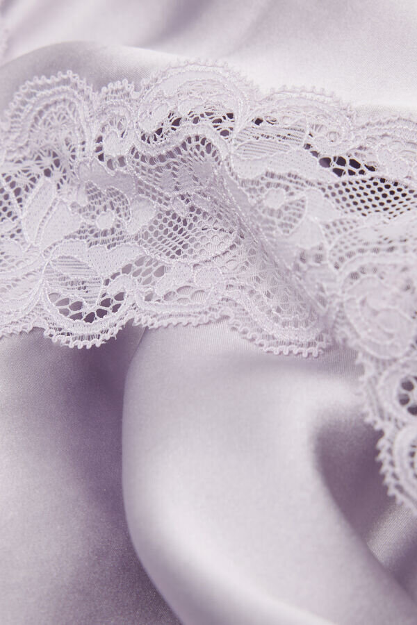 Silk Slip with Lace Insert Detail Silk Slip with Lace Insert Detail