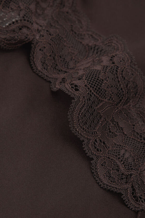 Silk Slip with Lace Insert Detail Silk Slip with Lace Insert Detail
