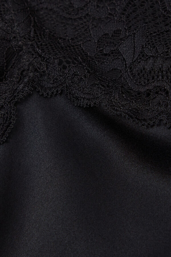 Silk Slip with Lace Insert Detail Silk Slip with Lace Insert Detail