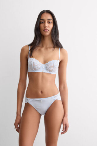 Silky Flowers Denise Silk and Lace Balconette Bra