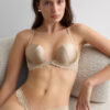 Silky Flowers Monica Silk and Lace Push-Up Bra