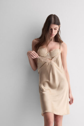 Silky Flowers Sofia Silk and Lace Balconette Bra
