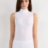 Sleeveless Turtleneck Micromodal Shirt