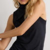 Sleeveless Turtleneck Micromodal Shirt