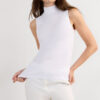 Sleeveless Turtleneck Micromodal Shirt