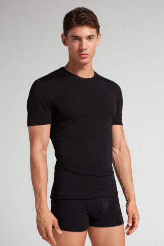 Stretch Merino Wool Short-Sleeve T-Shirt