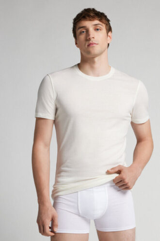 Stretch Merino Wool Short-Sleeve T-Shirt
