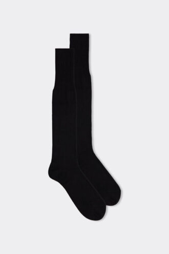 Tall Cashmere-Silk-Cotton Blend Socks
