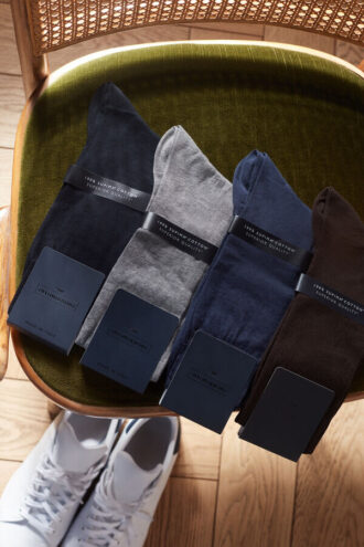 Tall Sateen Egyptian Cotton Socks